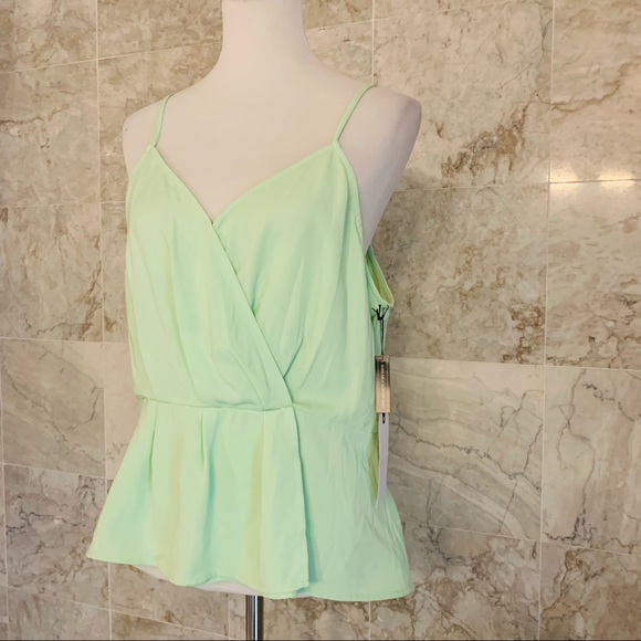 Leith Green Sleeveless Peplum Cami Top - Picture 5 of 8
